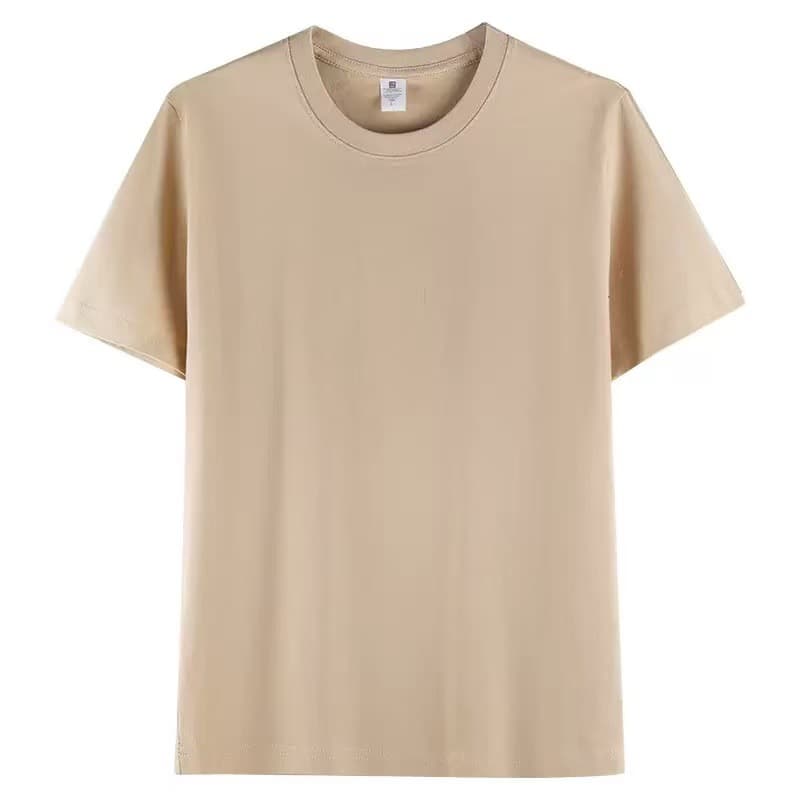 Купить базовую коричневую футболку оптом с доставкой - Коричнево-золотой