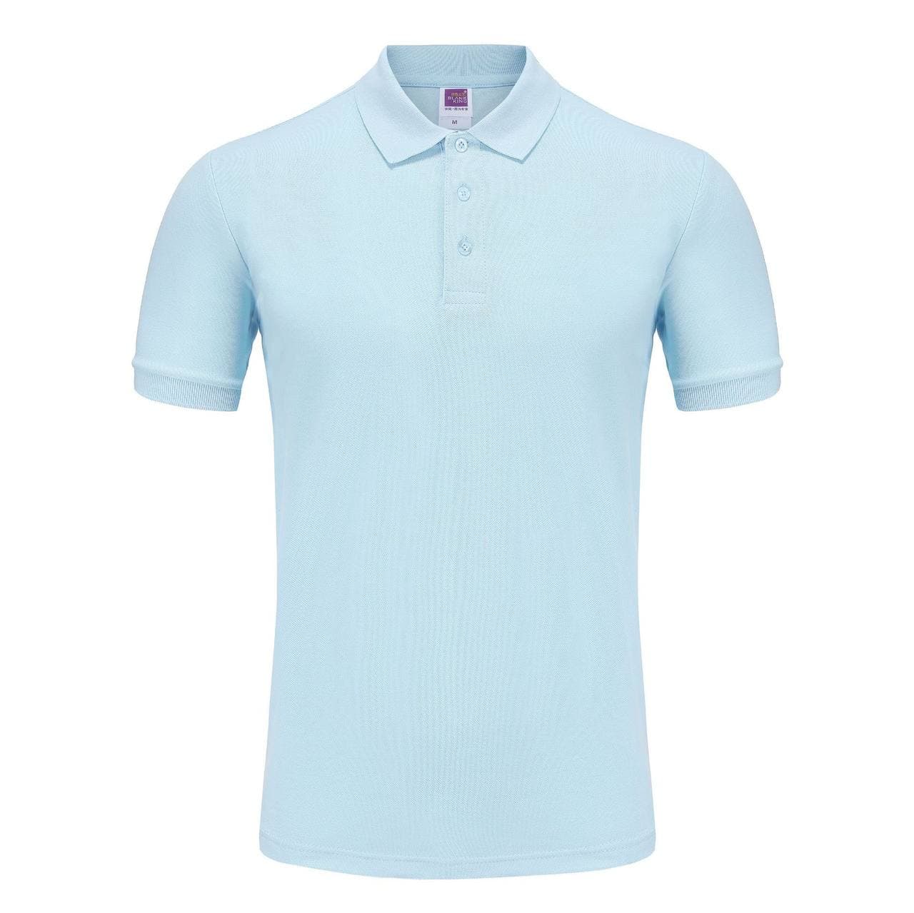 Купить голубое хлопковое поло от производителя, размер XL - Голубой