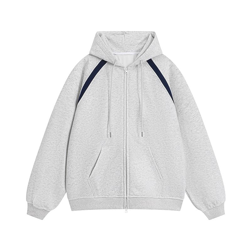 Заказать белое худи с молнией оптом по топ цене, размер S - Белый