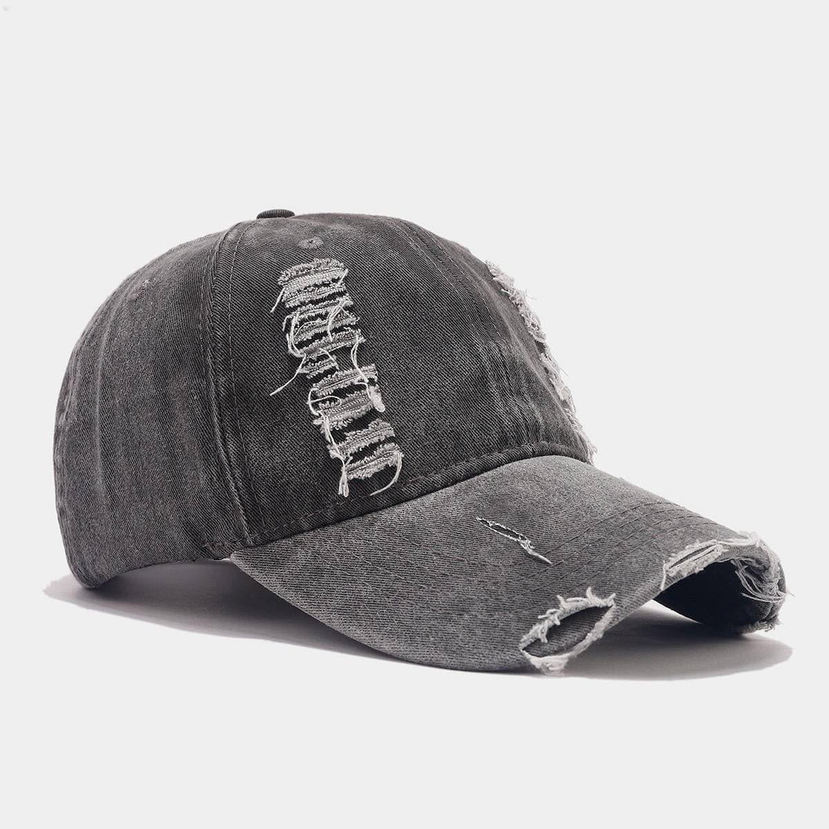 Купить оптом черную рванную бейсболку варенку по выгодной цене - Черный