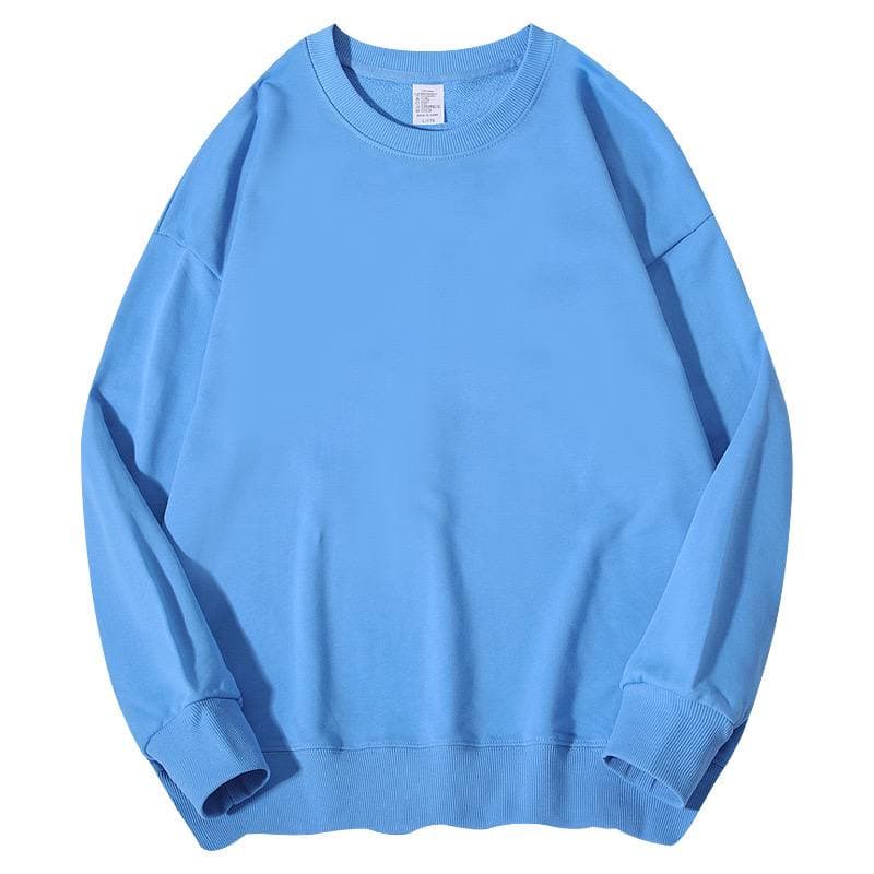 Заказать оптом голубой свитшот оверсайз - по топ цене, размер L - Голубой