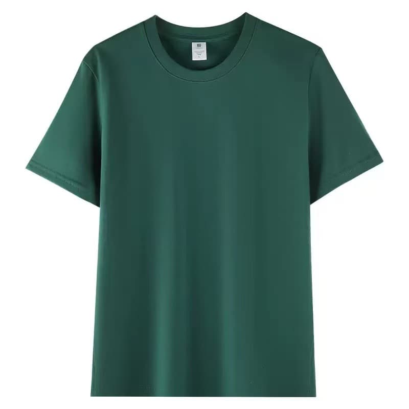 Купить базовую зеленую футболку оптом с доставкой - Зеленый