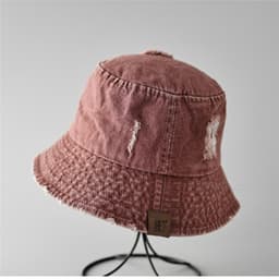 Заказать оптом рванную панаму - красную и с отличной скидкой - Красный