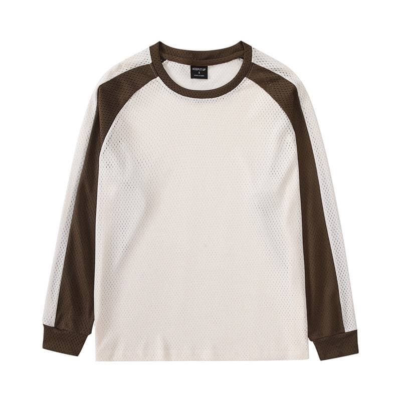 Купить свитшот сетчатый - оптом от производителя, коричневый цвет - Коричневый