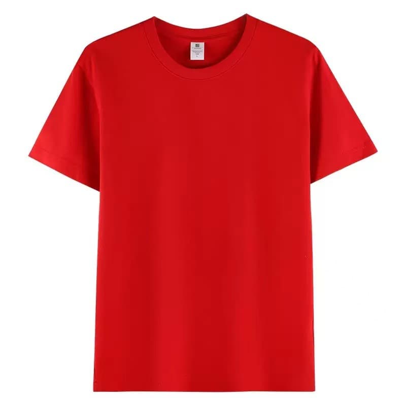 Купить базовую красную футболку оптом с доставкой - Красный