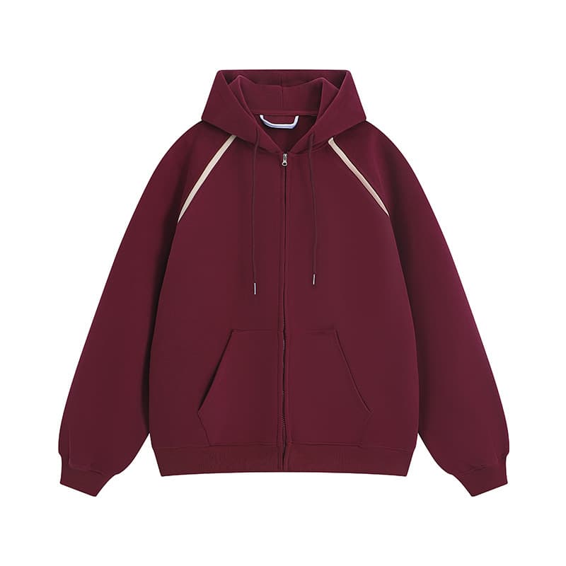 Заказать красное худи с молнией оптом по топ цене, размер 2XL - Красный