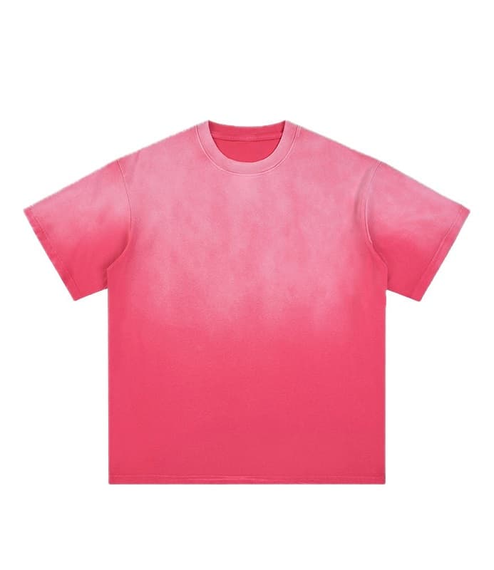 Футболка варенка с градиентом заказать оптом, красная, размер XL - Красный