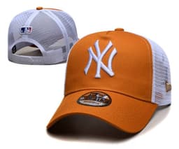 Бейсболка NY оранжево-белая - топ качество, купить оптом - Оранжево-белый