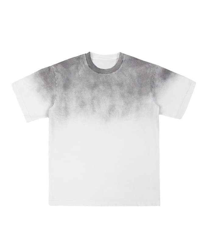 Футболка варенка с градиентом заказать оптом, белая, размер M - Белый