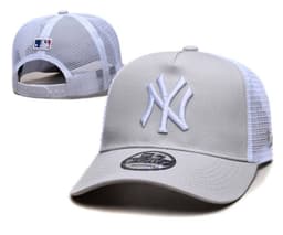 Бейсболка NY бежево-белая - топ качество, купить оптом - Бежево-белый