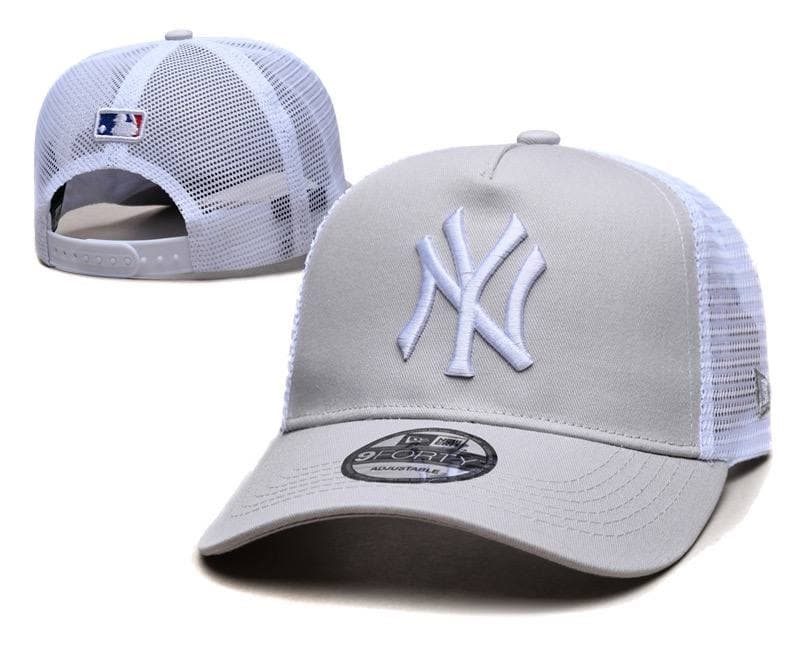 Бейсболка NY бежево-белая - топ качество, купить оптом - Бежево-белый